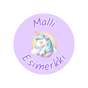 Pyöreät nimitarrat kuvakkeella